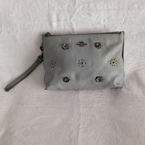 Coach pebble leather cosmetic bag